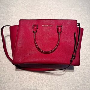 Selma Saffiano Leather Medium Satchel